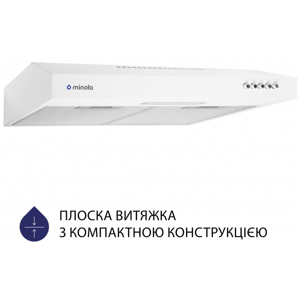 Фото - Витяжка традиційна Minola HPL 513 WH