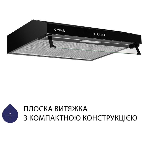 Фото - Витяжка традиційна Minola HPL 514 BL