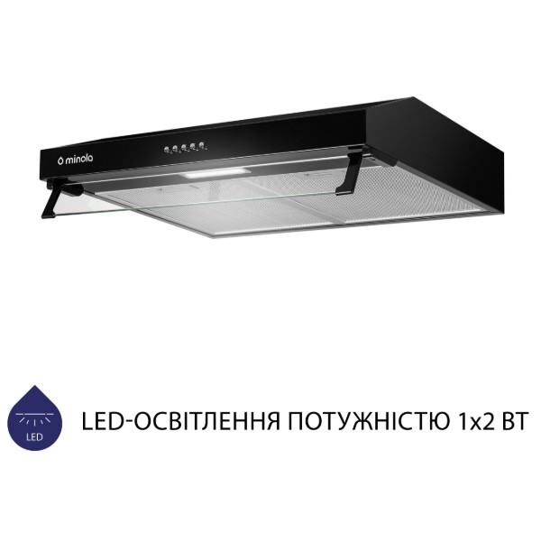 Фото - Витяжка традиційна Minola HPL 514 BL