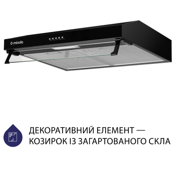 Фото - Витяжка традиційна Minola HPL 514 BL