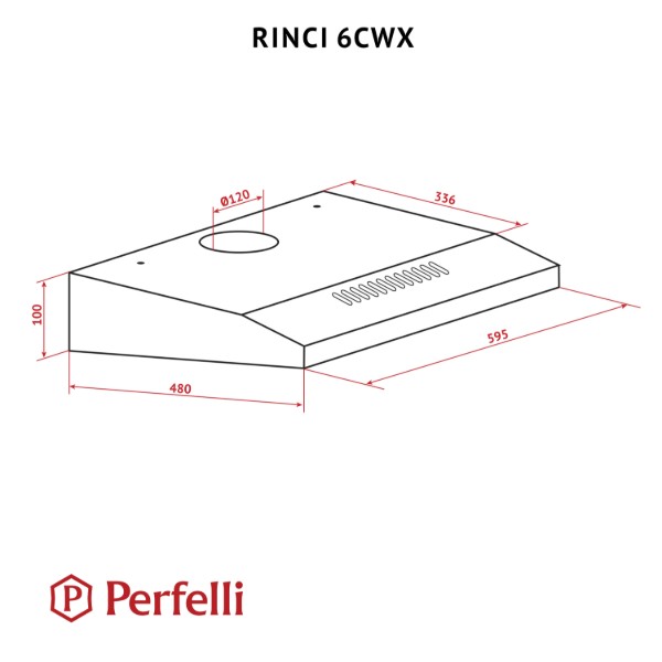 Фото - Витяжка традиційна Perfelli RINCI 6CWX BIANCO