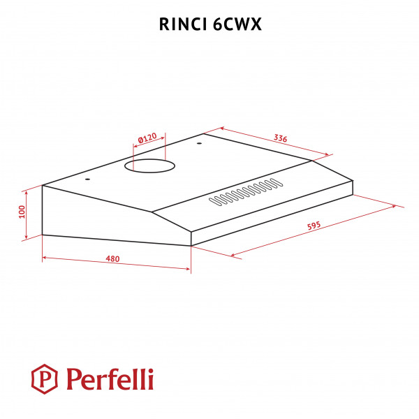 Фото - Витяжка традиційна Perfelli RINCI 6CWX INOX