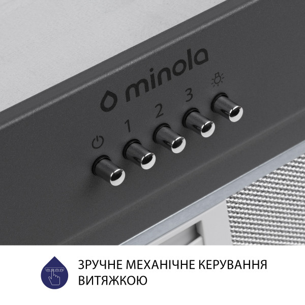 Фото - Вытяжка встраиваемая Minola HBI 5202 GR 700 LED