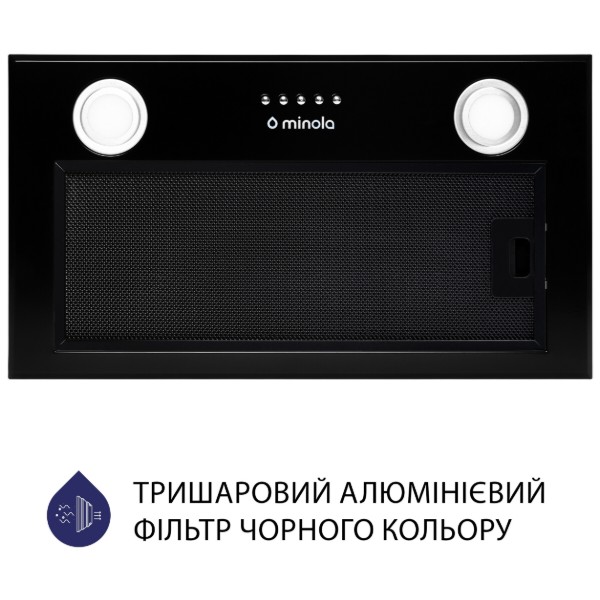 Фото - Витяжка вбудована Minola HBI 5222 BLF 700 LED