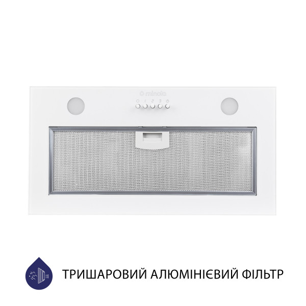 Фото - Вытяжка встраиваемая Minola HBI 52621 WH GLASS 700 LED