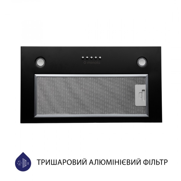 Фото - Витяжка вбудована Minola HBI 5327 BL 800 LED