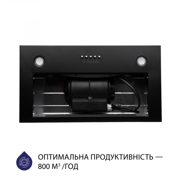 Фото - Витяжка вбудована Minola HBI 5327 BL 800 LED