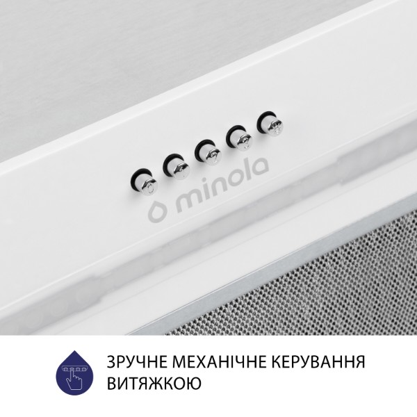 Фото - Витяжка вбудована Minola HBI 5623 WH 1000 LED
