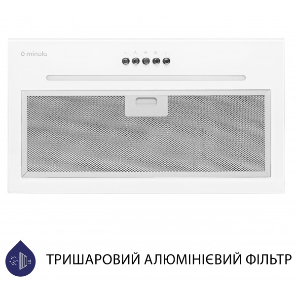 Фото - Вытяжка встраиваемая Minola HBI 5664 WH GLASS 1000 LED Line