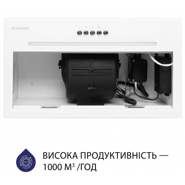 Фото - Вытяжка встраиваемая Minola HBI 5664 WH GLASS 1000 LED Line