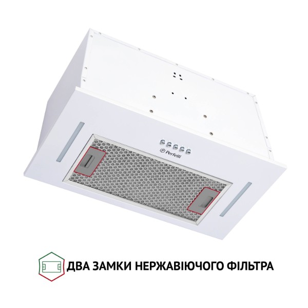 Фото - Вытяжка встраиваемая Perfelli BI 5453 WH 850 LED Strip