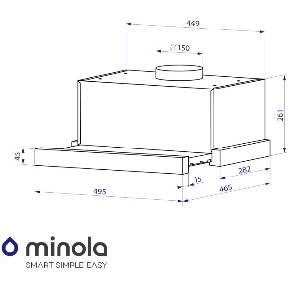 Фото - Вытяжка встраиваемая Minola HTL 5214 BLF 700 LED