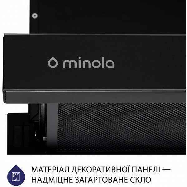 Фото - Витяжка вбудована Minola HTLS 6634 BLF 1000 LED GLASS