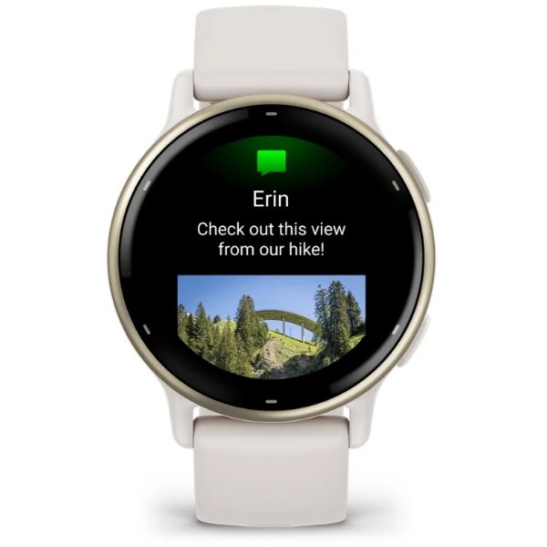 Фото - Смарт-часы Garmin vivoactive 5 Ivory/Cream Gold (010-02862-11)