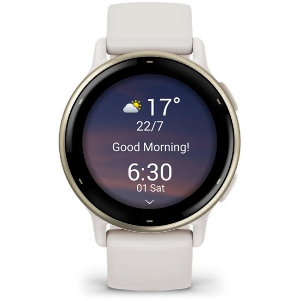 Фото - Смарт-часы Garmin vivoactive 5 Ivory/Cream Gold (010-02862-11)