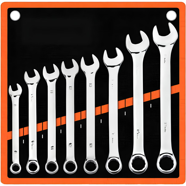 Фото - Набір комбінованих ключів Action 8 шт. 8-19 мм (Hi-spec) (VKCOM5386)