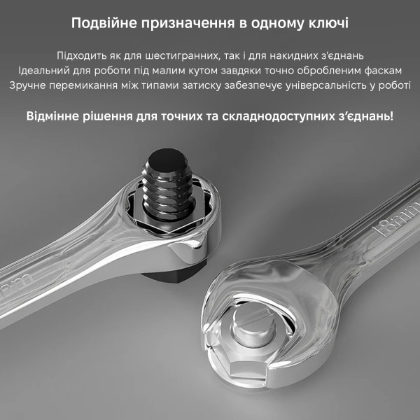 Фото - Набір комбінованих ключів Action 8 шт. 8-19 мм (Hi-spec) (VKCOM5386)