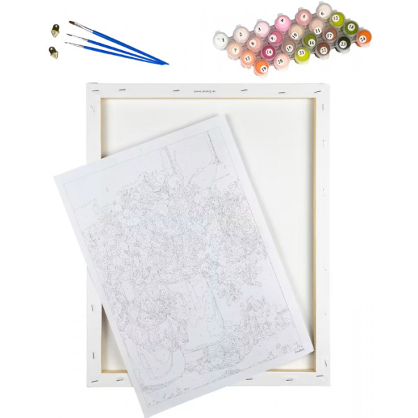 Фото - Картина за номерами Strateg Яскрава рептилія 30х30 см (SH3030-1)