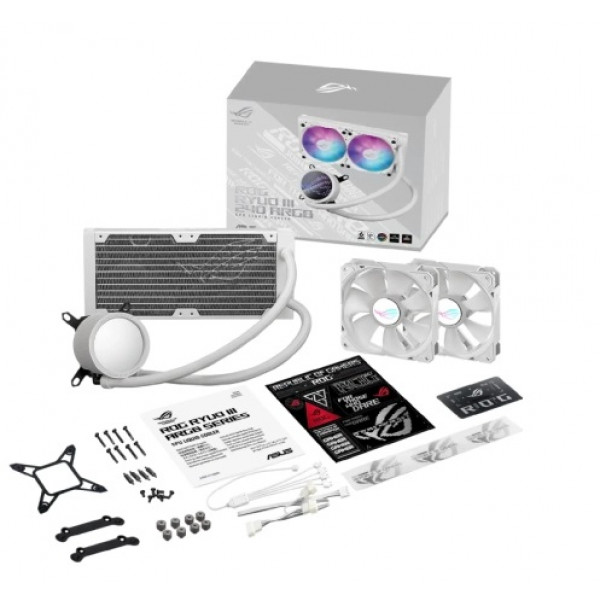 Фото - Водяная система охлаждения Asus ROG Ryuo III 240 ARGB White Edition (90RC00J2-M0UAY0)