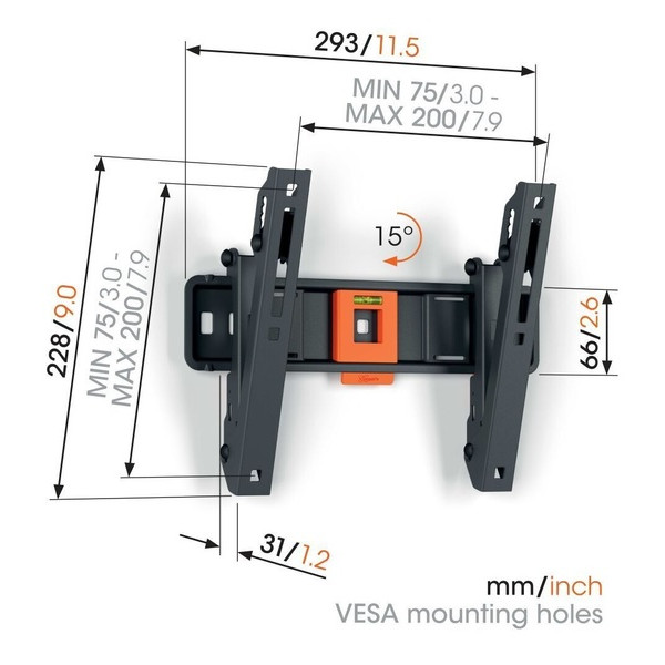 Фото - Кріплення для телевізора Vogels TVM 1213 Black