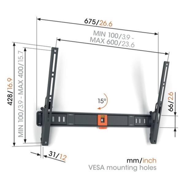 Фото - Кріплення для телевізора Vogels TVM 1613 Black
