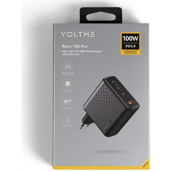 Фото - Сетевое зарядное устройство Voltme Revo 100 Pro Wall Charger Black (V2302)
