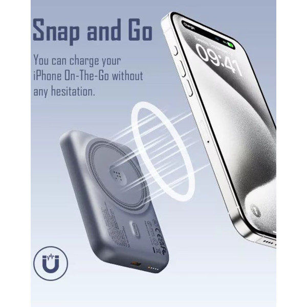 Фото - Батарея мобільна Voltme Hypercore Go Wireless 5 000mAh Deep Blue (B3007)