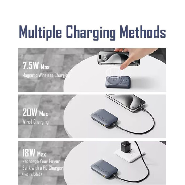 Фото - Батарея мобільна Voltme Hypercore Go Wireless 5 000mAh Deep Blue (B3007)