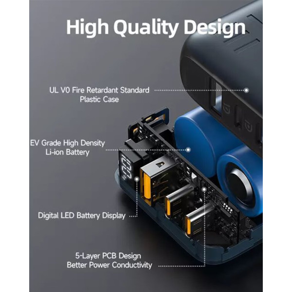 Фото - Батарея мобільна Voltme Hypercore Trio 10 000mAh Deep Blue (B3026)