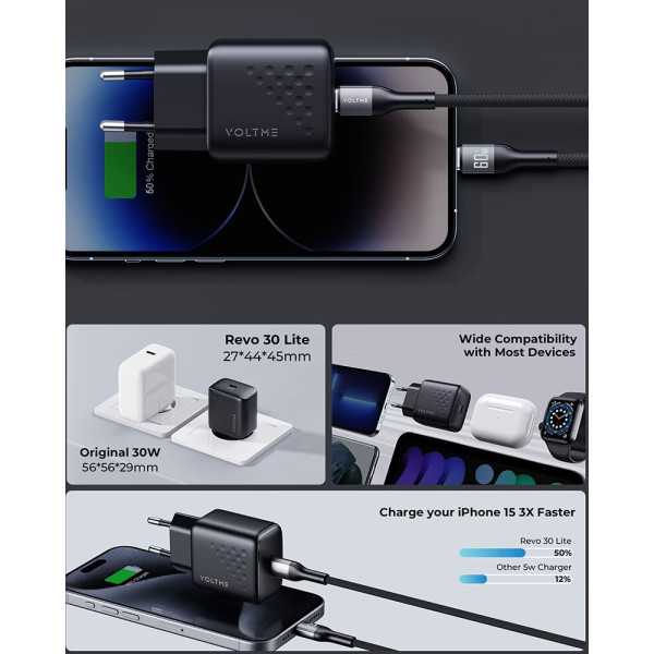 Фото - Батарея мобільна Voltme V-Power Combo Kit Hypercore 10 000mAh +Vola 1.2m Cable (B3015)