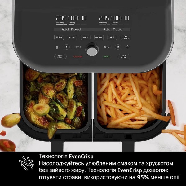 Фото - Уценка - Мультипечь Instant Vortex Plus Double Basket ClearCook