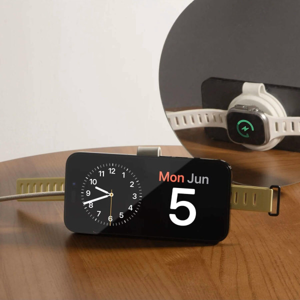 Фото - Беспроводное зарядное устройство Native Union Voyage 2-in-1 Qi2 Wireless Charger Sandstone (VOY-2IN1-WL-SAN)