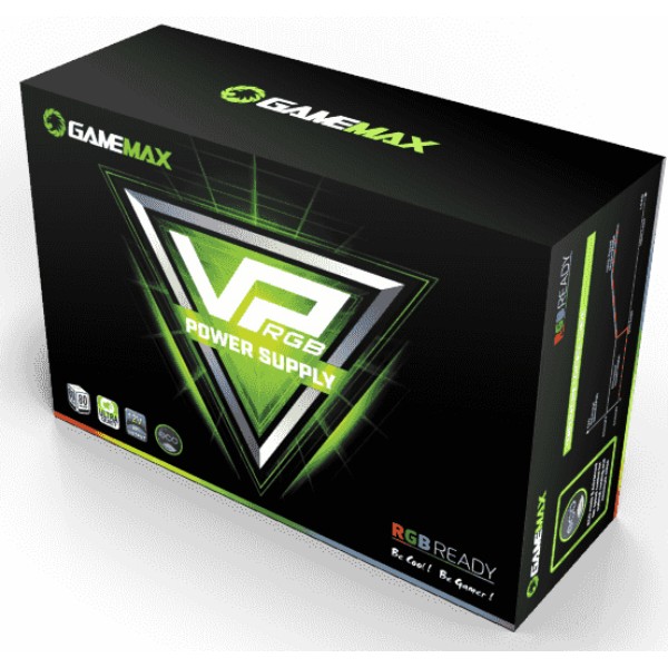 Фото - Блок питания для ПК Gamemax ATX 600W,RGB,box, APFC, 12см,80+ (VP-600-RGB)