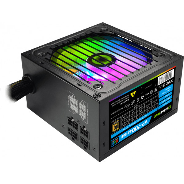 Фото - Блок питания для ПК Gamemax ATX 700W,RGB,modular, APFC, 12см,80+ (VP-700-M-RGB)