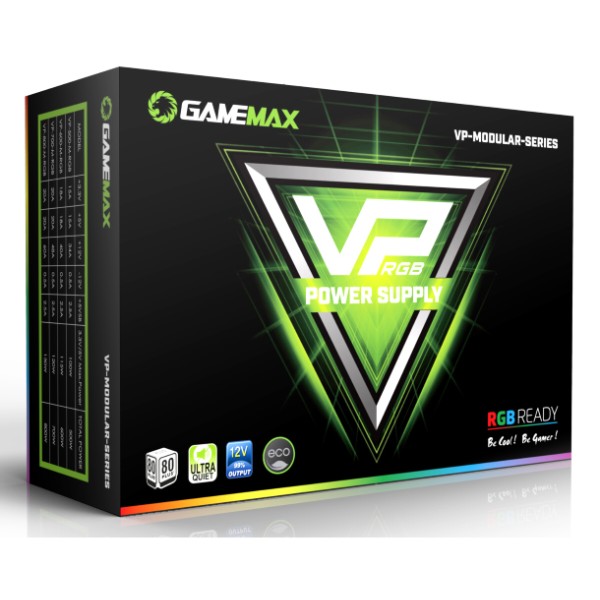 Фото - Блок питания для ПК Gamemax ATX 800W,RGB,modular, APFC, 12см,80+ (VP-800-M-RGB)