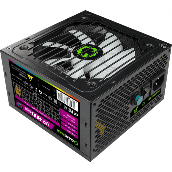 Фото - Блок питания для ПК Gamemax ATX 800W,RGB,box, APFC, 12см,80+ (VP-800-RGB)