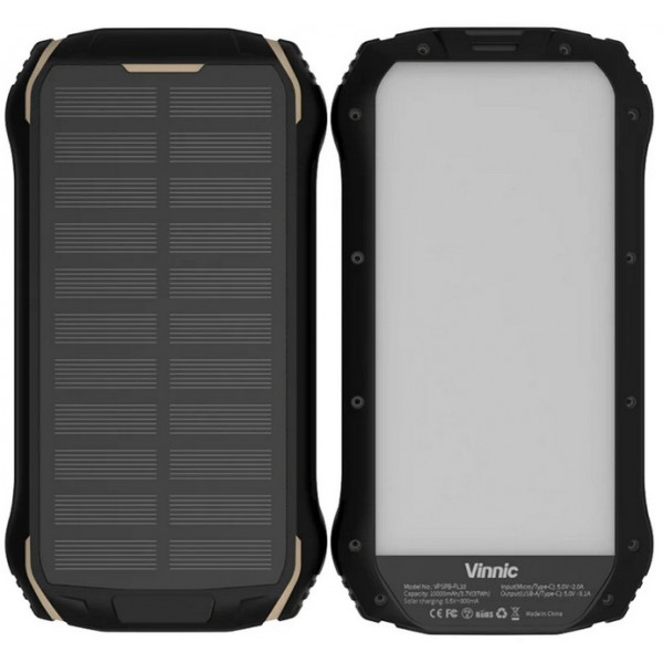 Фото - Батарея мобильная Vinnic SACA PEAK Solar 20000 mAh 15W (VPSPB-FL20)
