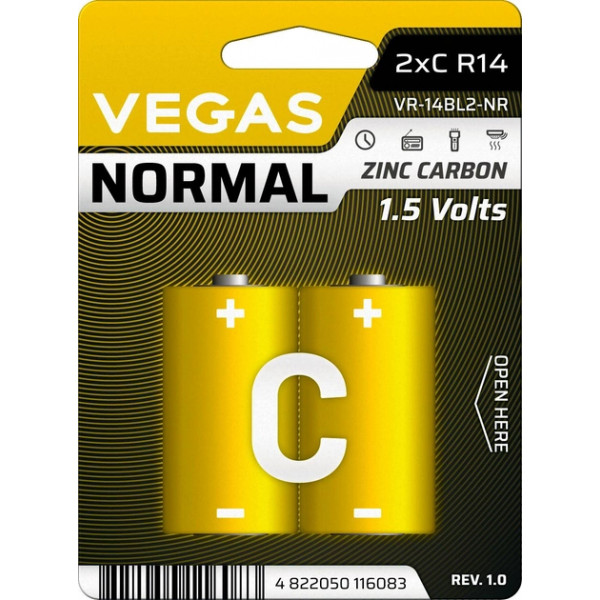 Фото - Батарейка тип C (LR-14) Vegas VR-14BL2-NR)