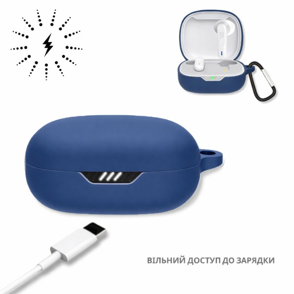Фото - Чехол для наушников BeCover Silicon for JBL Wave Flex 2 Deep Blue (715028)