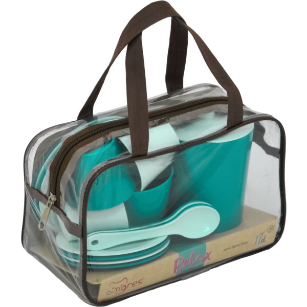 Фото - Сюжетно-рольова гра. Посуд Tigres Релакс 17 ел. в сумці (ціан) (39894)