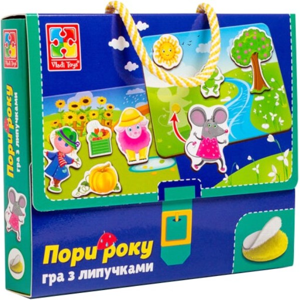 Фото - Настільна гра (3-4 роки) Vladi Toys з липучками "Яка пора року", укр (VT1302-25)