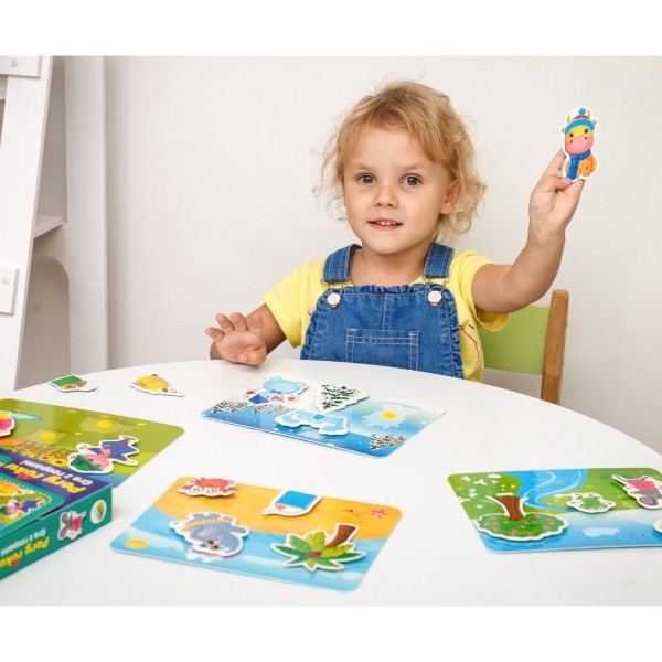 Фото - Настільна гра (3-4 роки) Vladi Toys з липучками "Яка пора року", укр (VT1302-25)