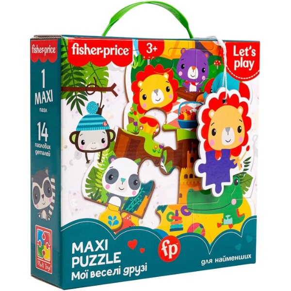 Фото - Пазли (3-4 роки) Vladi Toys Maxi Fisher-Price. Мої веселі друзі, укр. (VT1711-10)