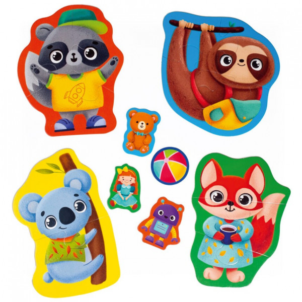 Фото - Пазлы (до 2 лет) Vladi Toys «Животные. Игрушки» (укр) (VT1722-23)