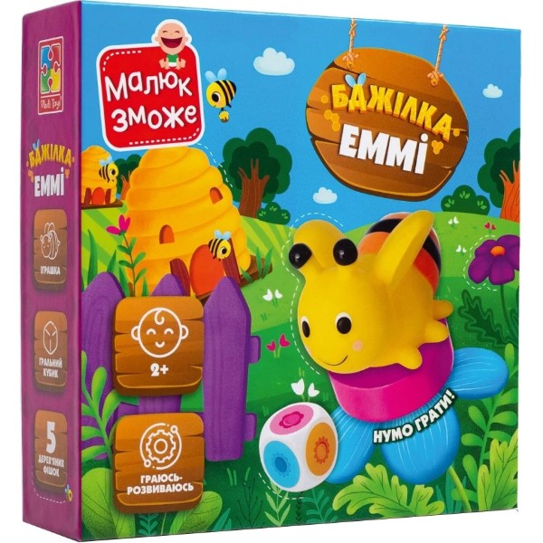 Фото - Настільна гра (3-4 роки) Vladi Toys "Бджілка Еммі" (укр) (VT2100-21)
