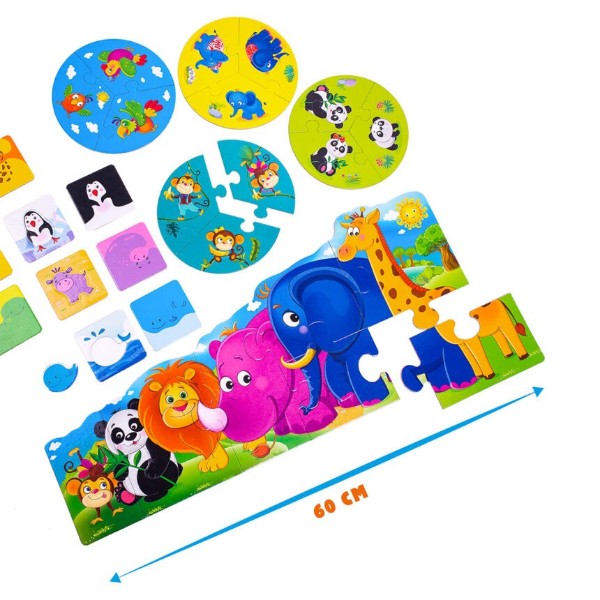 Фото - Настільна гра (3-4 роки) Vladi Toys 3 в 1 "Зоосвіт" (укр) (VT2901-04)