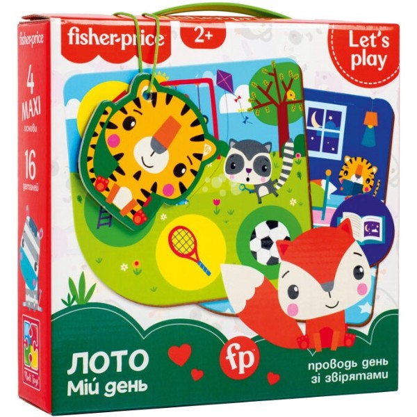 Фото - Настільна гра (3-4 роки) Vladi Toys "Fisher Price. Лото. Мій день" коробці (укр) (VT2910-02)