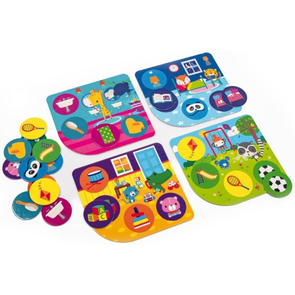 Фото - Настільна гра (3-4 роки) Vladi Toys "Fisher Price. Лото. Мій день" коробці (укр) (VT2910-02)