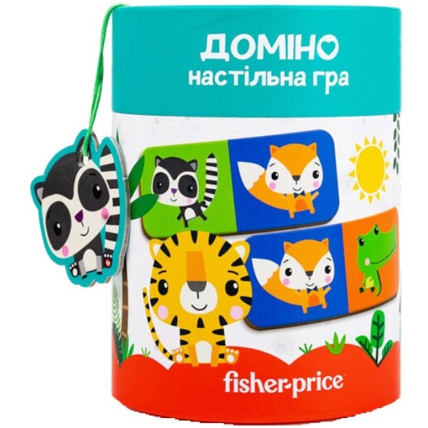 Фото - Настільна гра (3-4 роки) Vladi Toys "Fisher Price. Доміно"  в тубусі (укр) (VT2910-03)