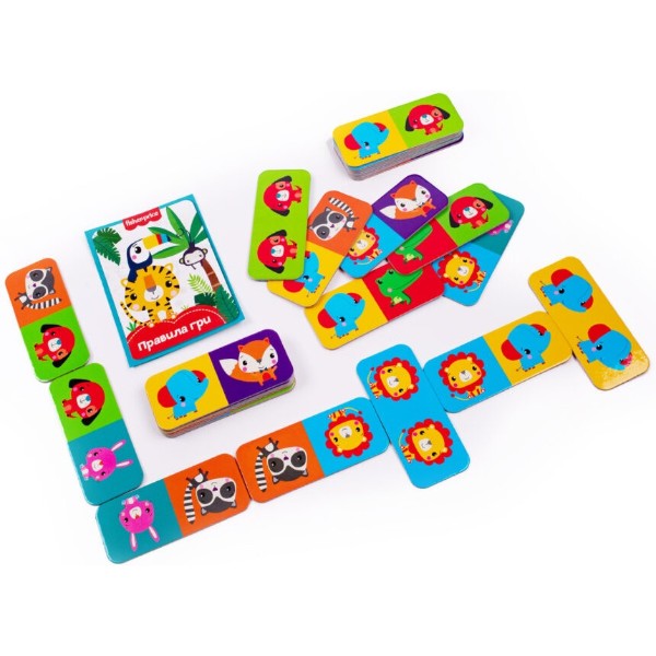 Фото - Настільна гра (3-4 роки) Vladi Toys "Fisher Price. Доміно"  в тубусі (укр) (VT2910-03)